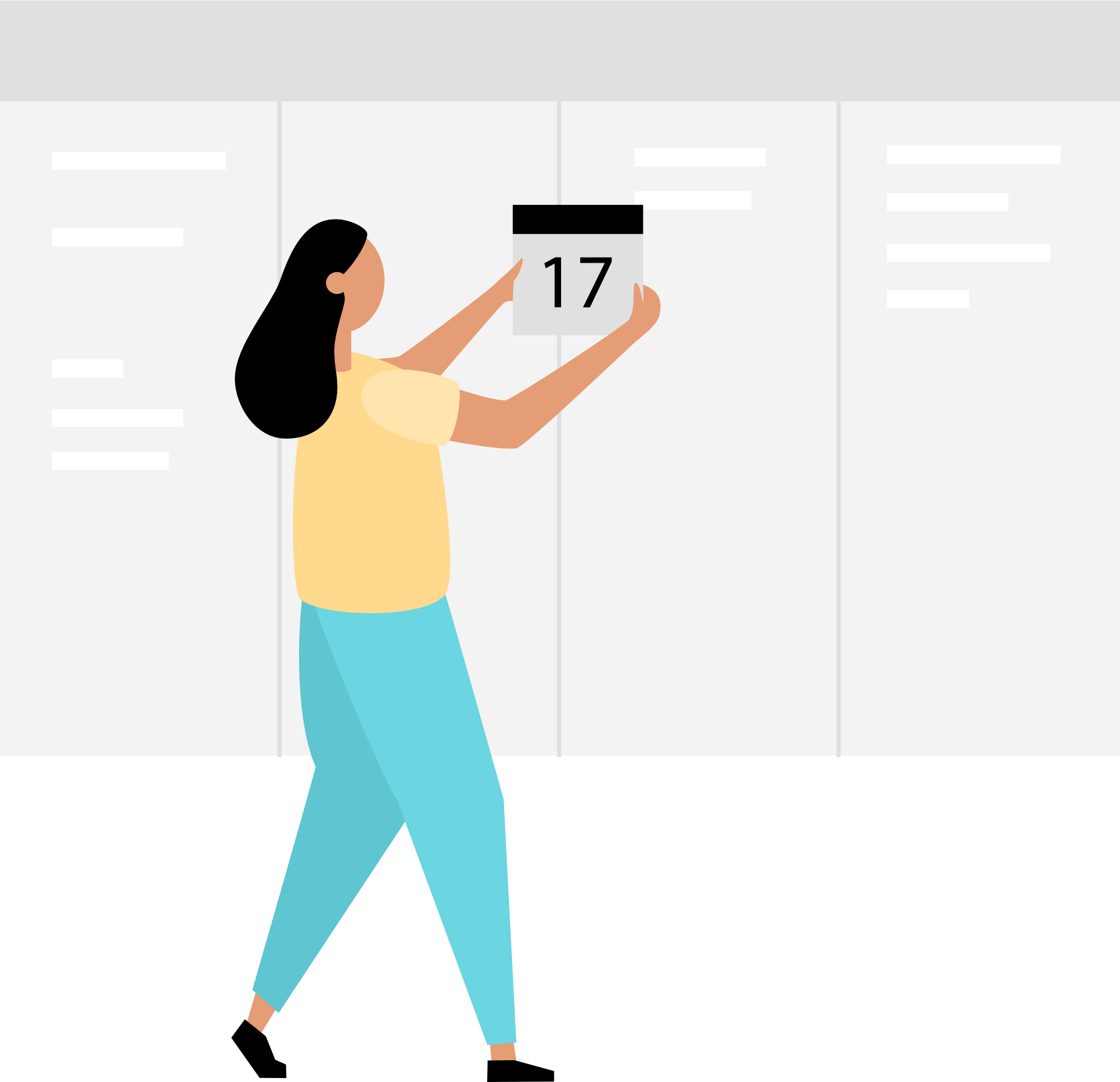 woman with a calendar